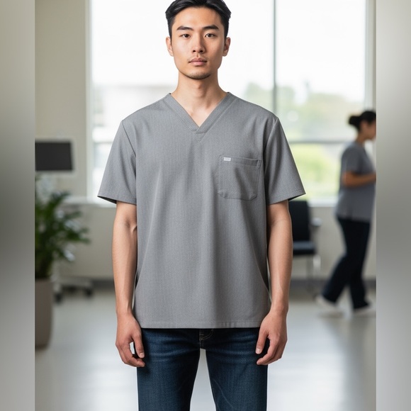 Figs Other - 💙BUNDLE Figs Charcoal V-Neck Scrub Top